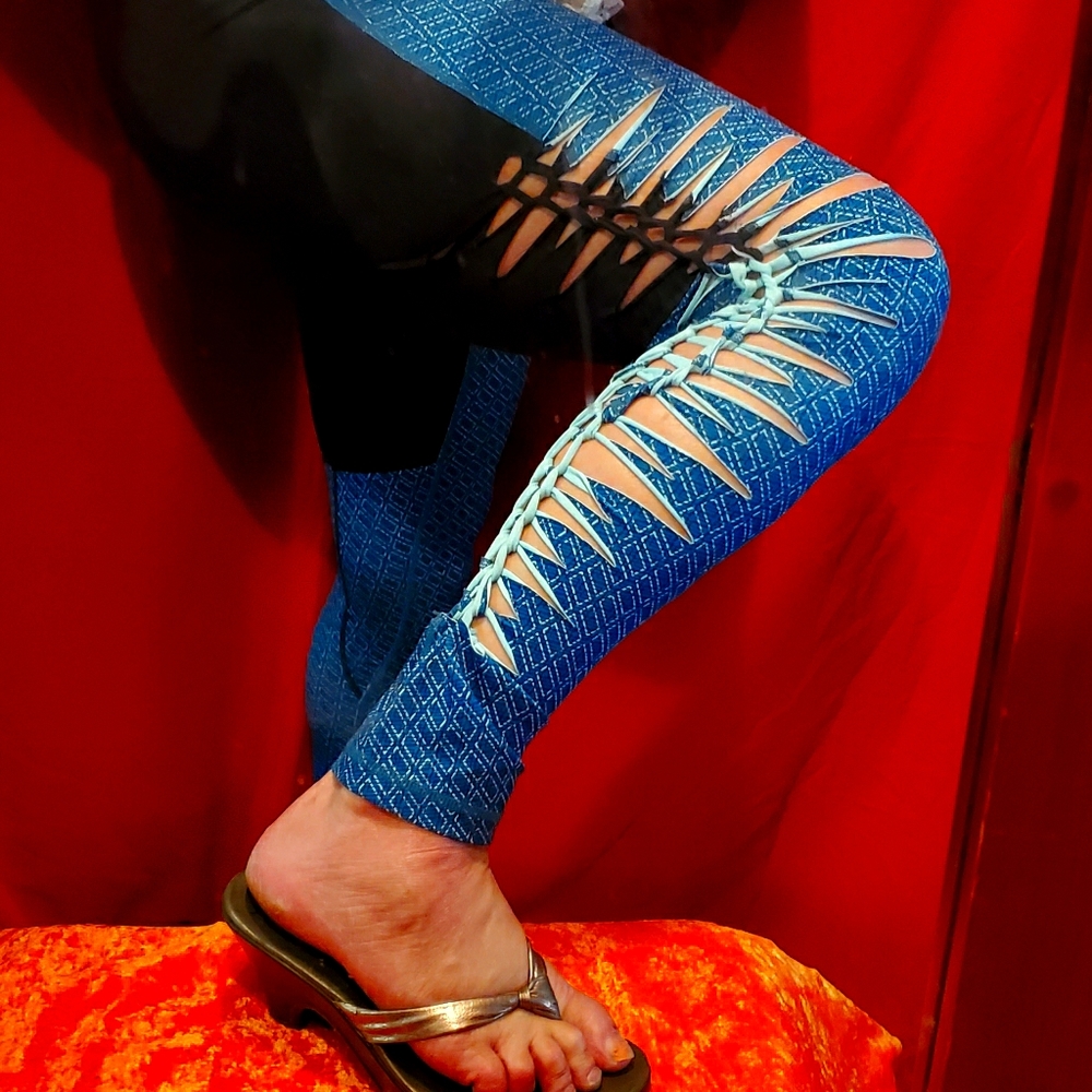 Braided, Weaved Leggings X Large